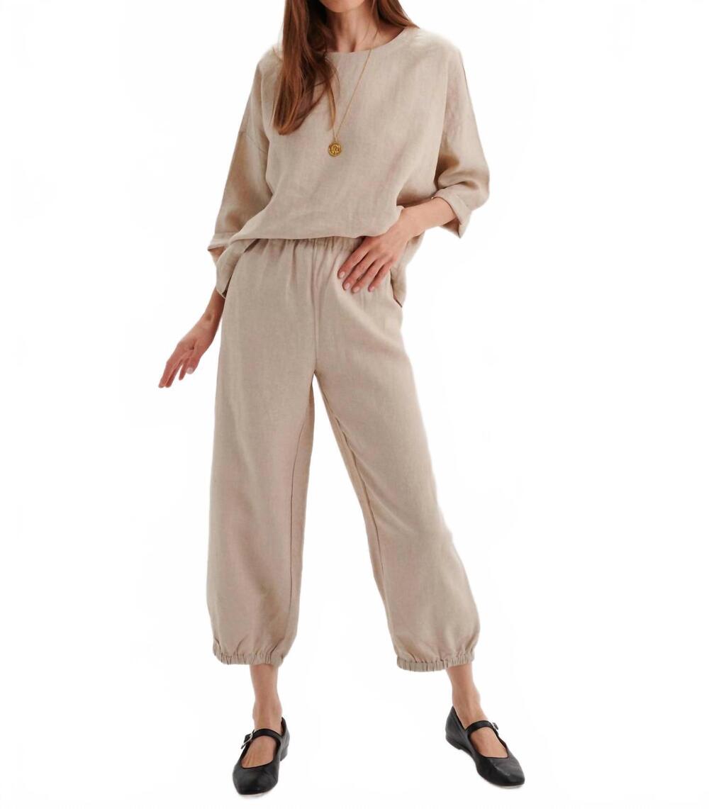 NEW SUZIE KONDI delos linen pants in natural